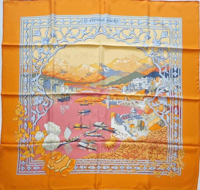 Carré Hermès Le fleuve sacré par Catherine Baschet 2005