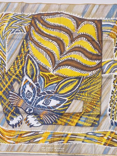 Carré Hermès Le chat carré par Florence Manlik 2022