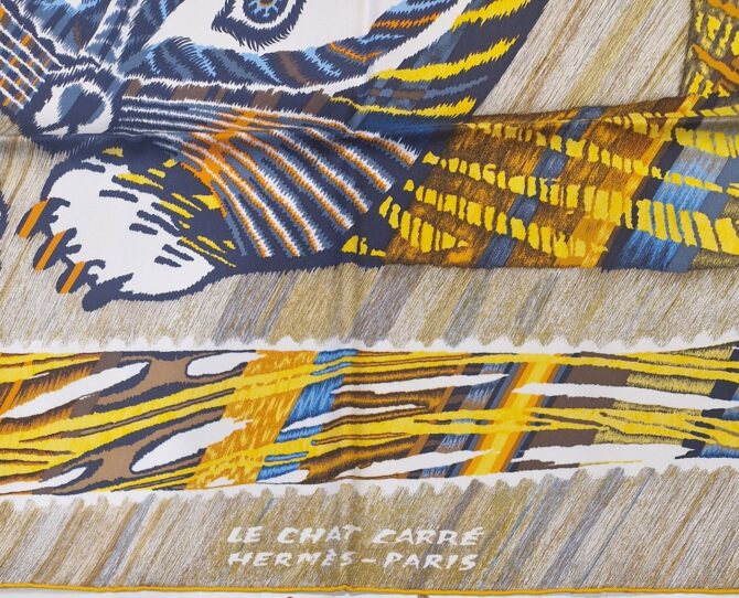Carré Hermès Le chat carré par Florence Manlik 2022 – Image 3