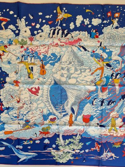 Carré Hermès Sur mon nuage par Vladimir Rybaltchenko , à l'état neuf 2022