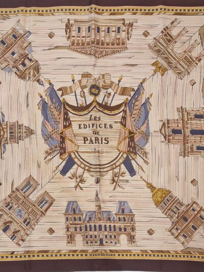 Les édifices de Paris, rare carré Hermès par Hugo Grykar édité en 1957