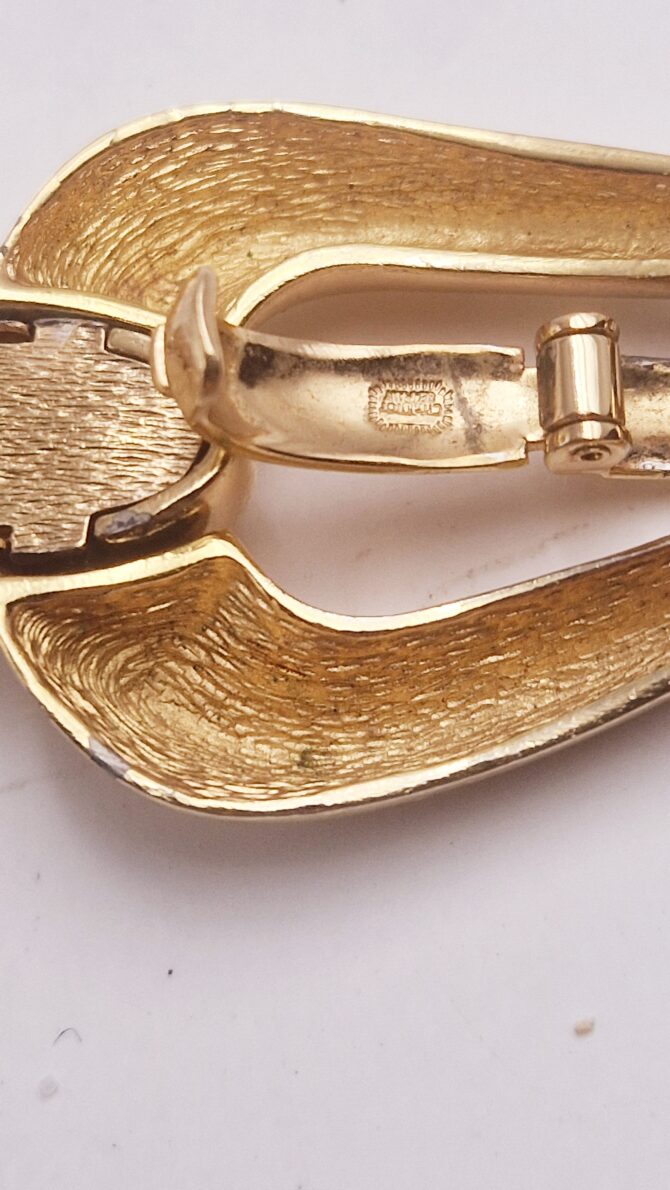 Bracelet signé Christian  Dior vintage années 80 en métal doré – Image 5