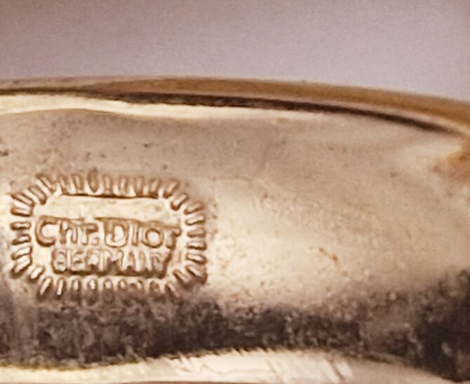 Bracelet signé Christian  Dior vintage années 80 en métal doré – Image 2