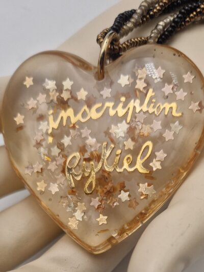 Pendentif coeur RYKIEL en résine