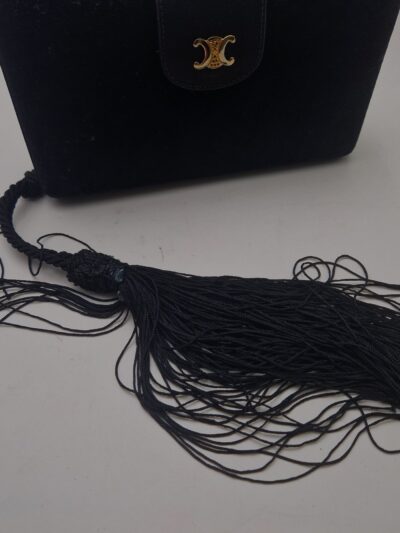 Pochette du soir CELINE Vintage années 80 en velours et satin