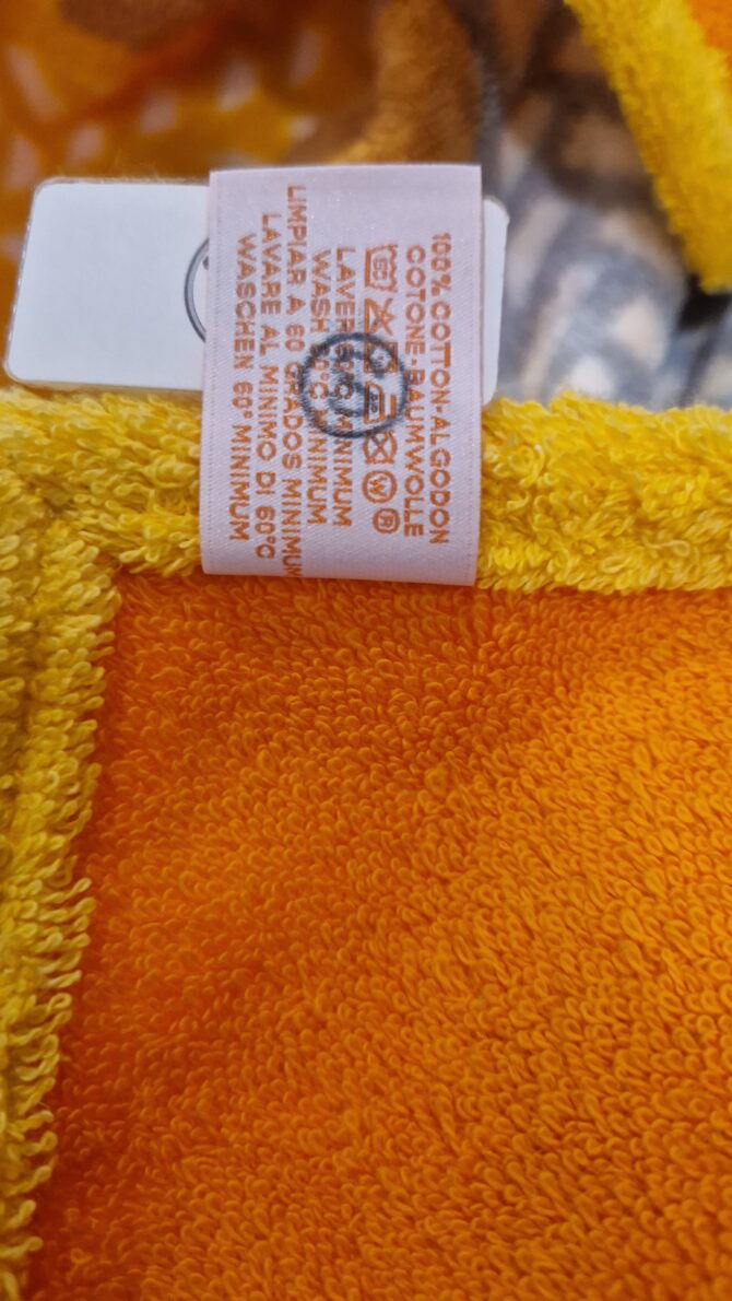 Drap de bain Hermès ETAT NEUF avec étiquettes motif Poisson natte – Image 7