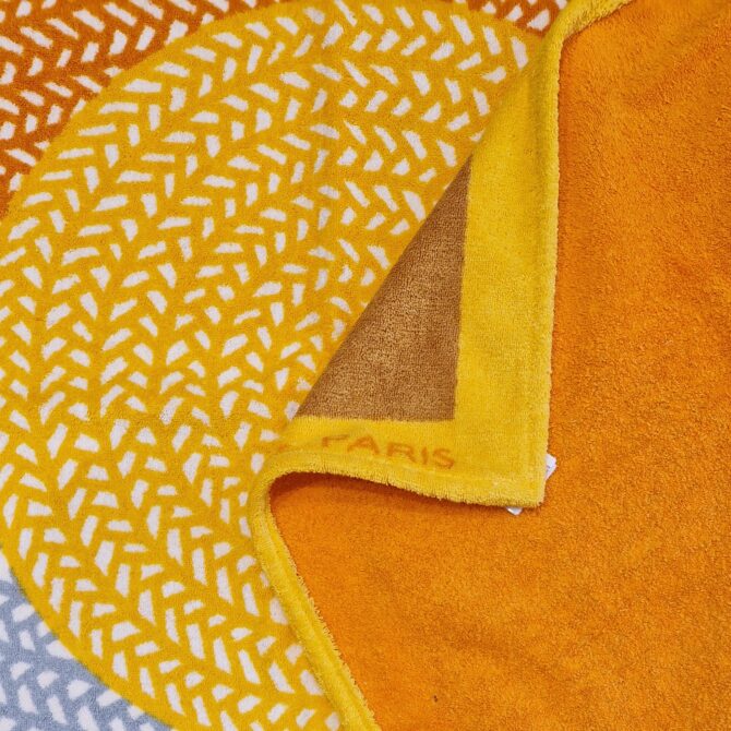 Drap de bain Hermès ETAT NEUF avec étiquettes motif Poisson natte – Image 6