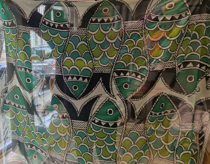 Paréo Hermès aux motifs de  Poissons – Image 7