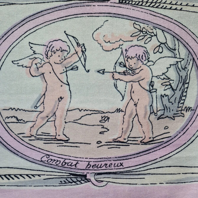 Carré Hermès Les amours par Hugo Grykar 1947 – Image 2