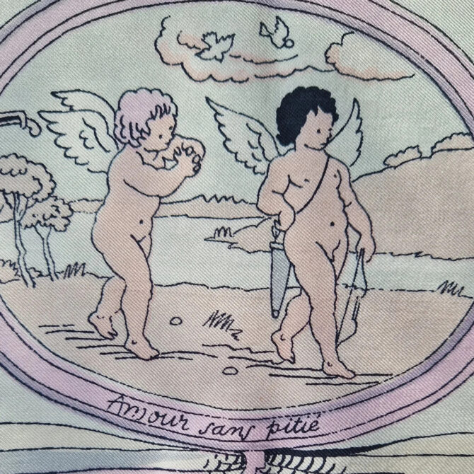 Carré Hermès Les amours par Hugo Grykar 1947 – Image 5