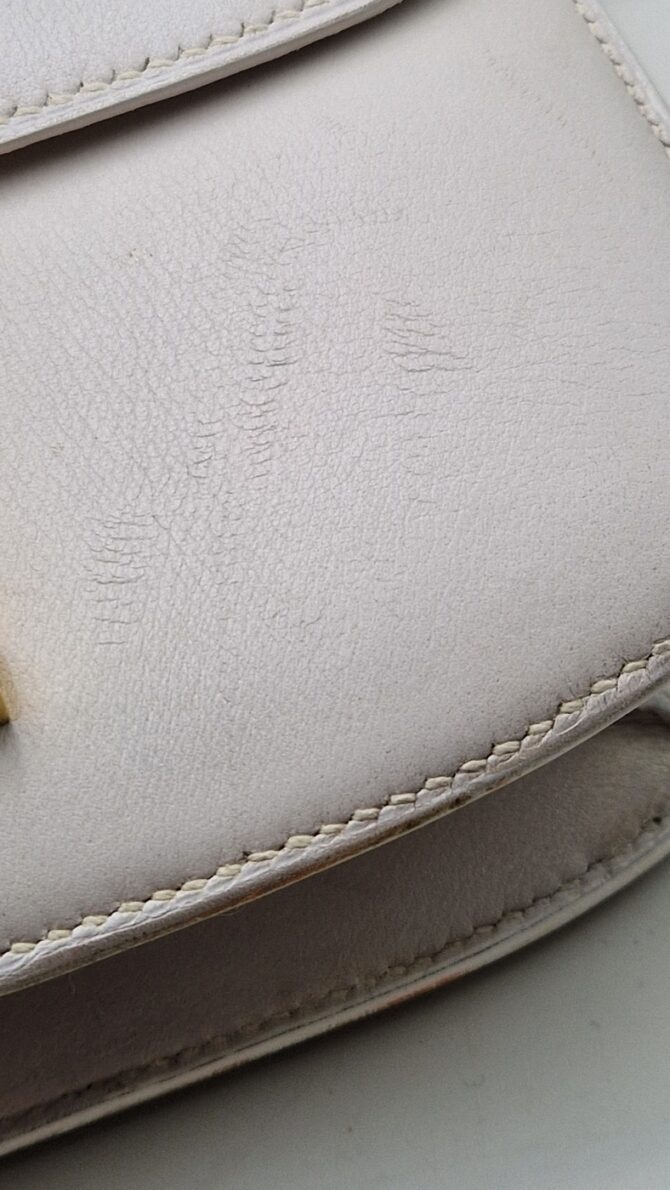 Sac à main  Hermès Constance en box blanc – Image 14