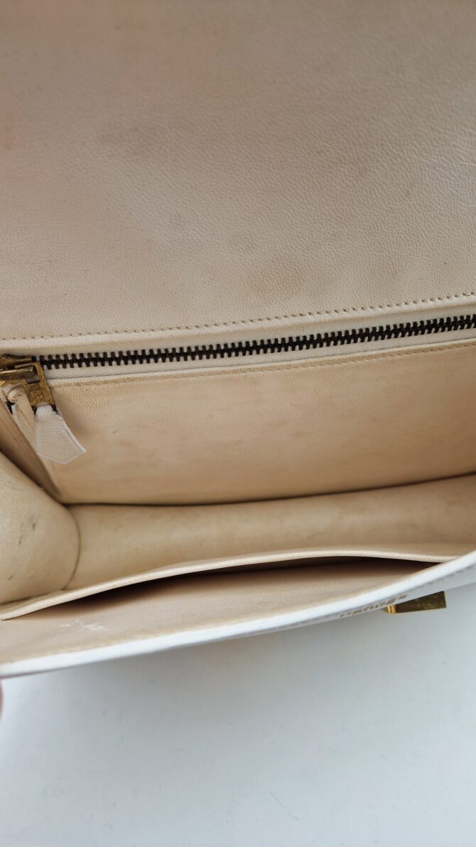 Sac à main  Hermès Constance en box blanc – Image 17