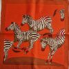 Pochette ou gavroche Hermès Les Zèbres par Robert Dallet 2014 Livrée dans sa boîte
