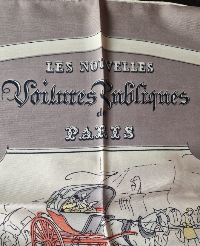 Carré Hermès Les nouvelles voitures publiques de Paris par Hugo Grykar 1952 – Image 5