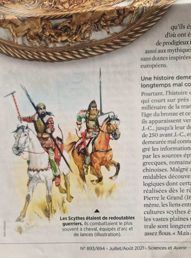 Carré Hermès Les cavaliers d'or  par Rybaltchenko 1975 Livré dans sa boîte – Image 11