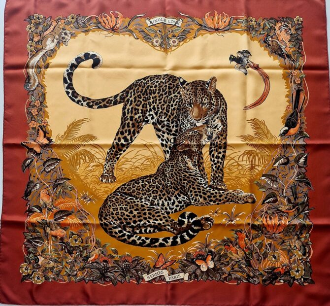 carré hermès jungle love par Robert Dallet