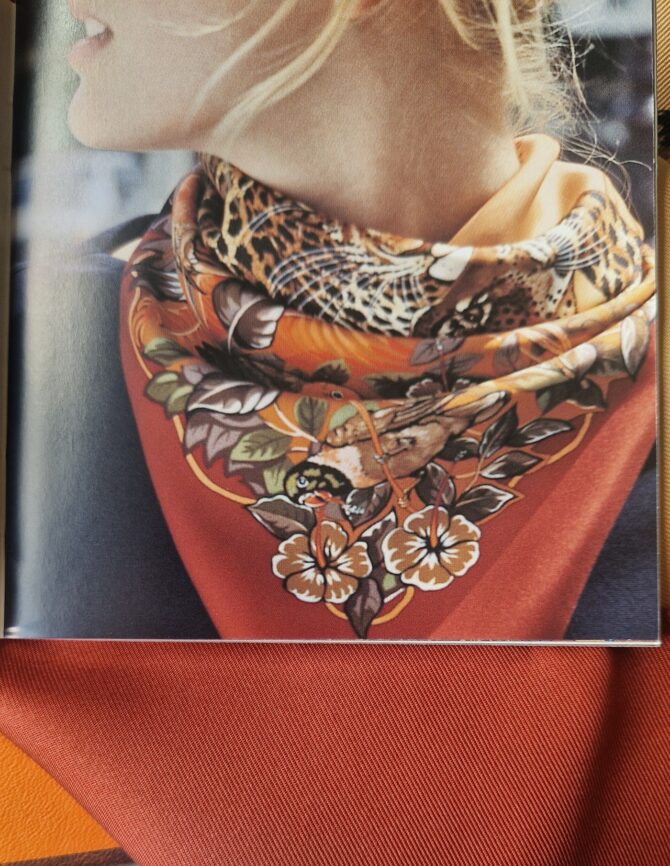 Carré Hermès Jungle Love par Robert Dallet Livré dans sa boîte année 2000 – Image 3