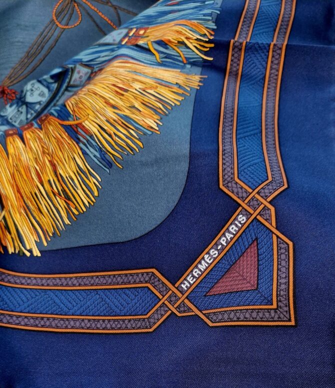 Carré Hermès Cuirs du désert par Françoise de la Perrière 1988 – Image 5