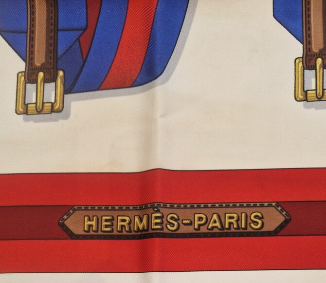 Carré Hermès Les sangles par Joachim Metz 1985 – Image 3