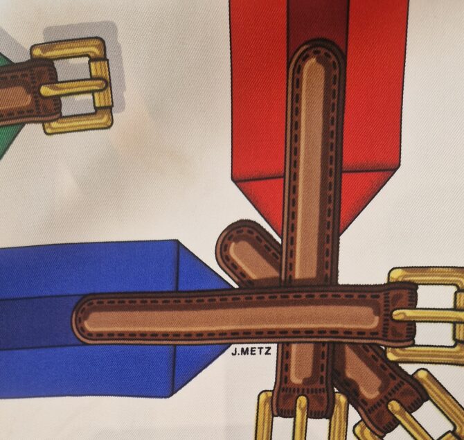 Carré Hermès Les sangles par Joachim Metz 1985 – Image 5