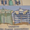 Foulard Hermès Charmes des plages normandes par Loic Dubigeon 1999
