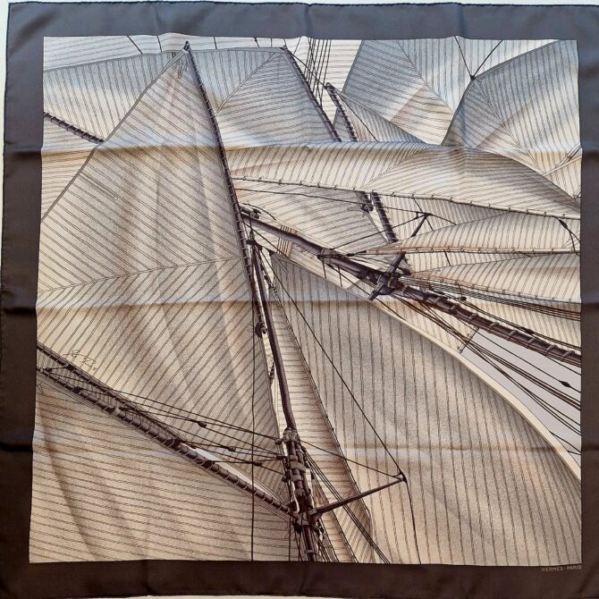 Carré Hermès VENT PORTANT II par Yannick Manier 2003