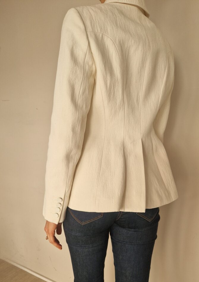 Blazer Burberry en lin et coton – Image 2