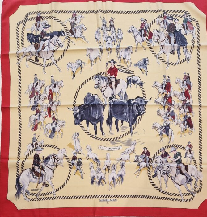 Carré Hermès La camargue par Lamotte