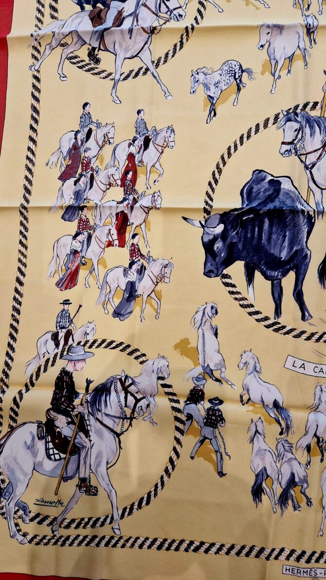 Carré Hermès La camargue par Lamotte unique édition de 1961 – Image 2