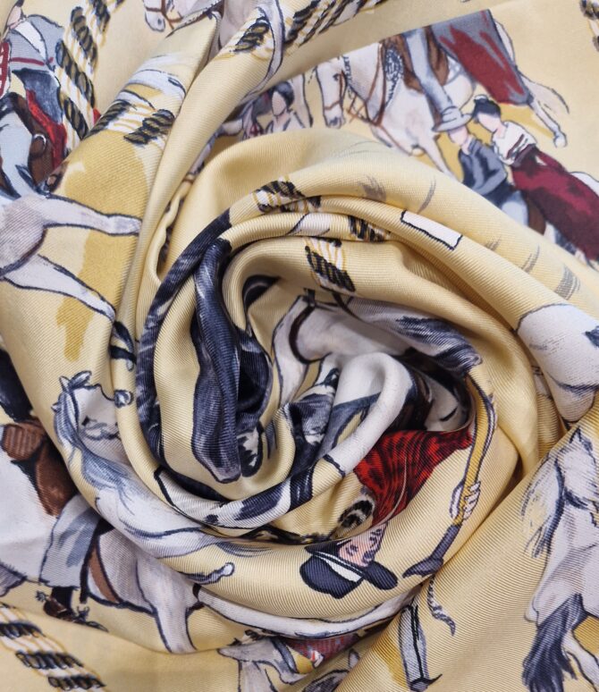 Carré Hermès La camargue par Lamotte unique édition de 1961 – Image 6