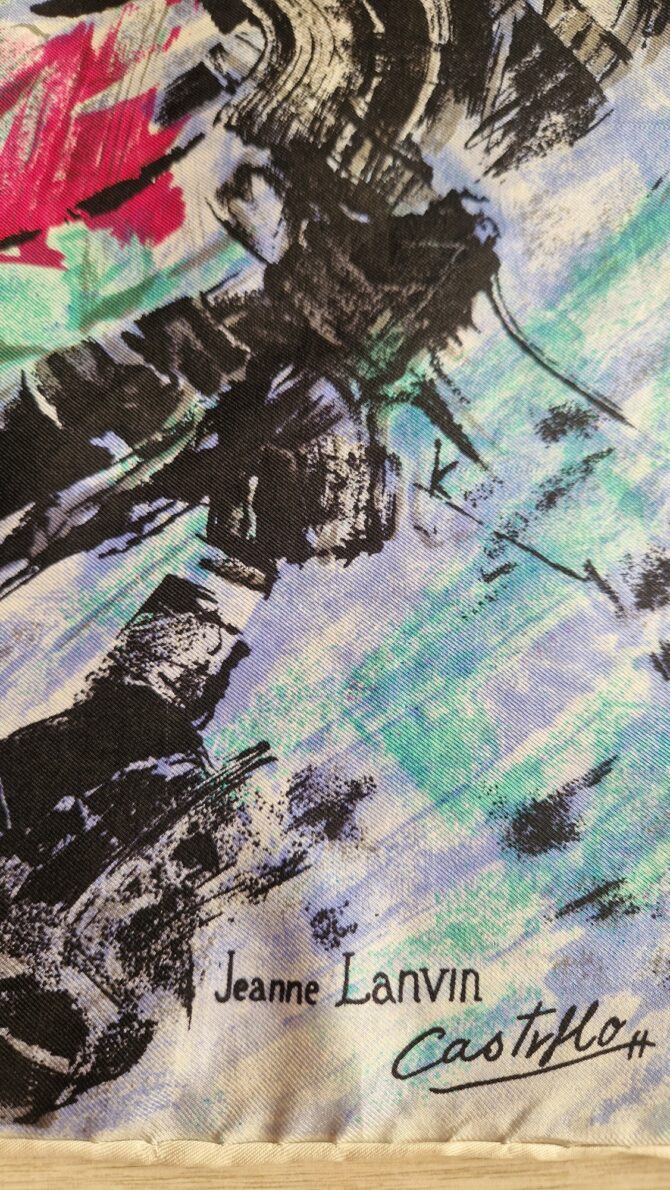 Foulard signé  Castillo Jeanne Lanvin  années 60 – Image 2