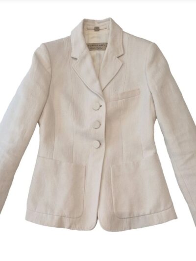 Blazer Burberry en lin et coton