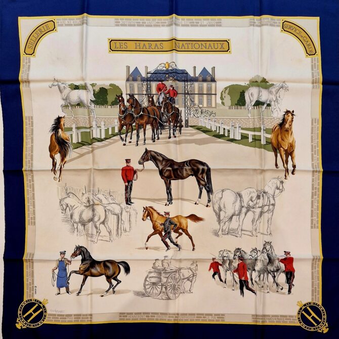Carré Hermès Les haras nationaux par Hubert de Watrigant 1989