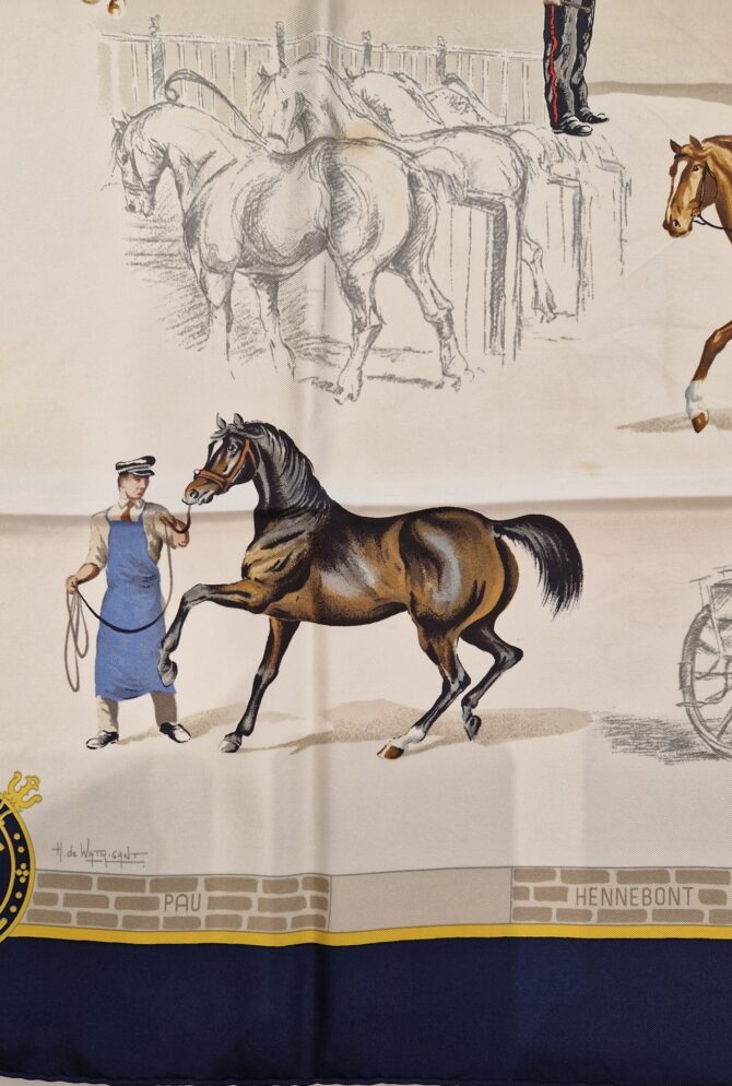 Carré Hermès Les haras nationaux par Hubert de Watrigant 1989 – Image 3