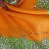 foulard en soie dior motif muguet