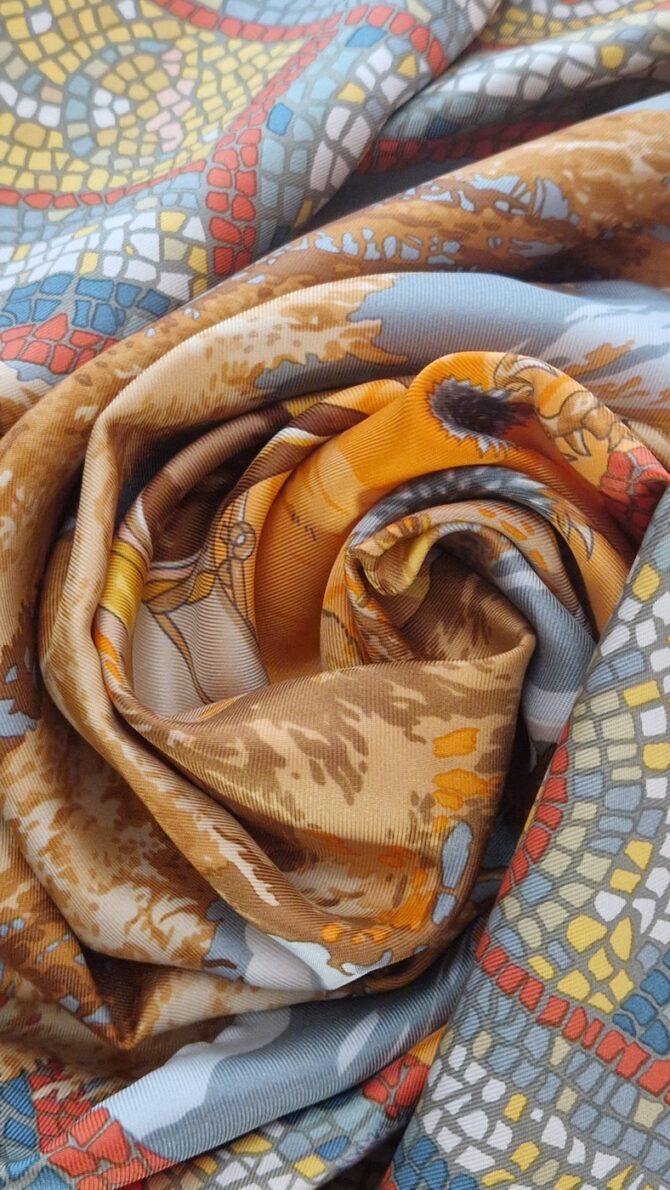 Foulard signé Castillo Jeanne Lanvin années 60