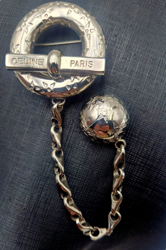 Broche Couture Céline Paris argenté