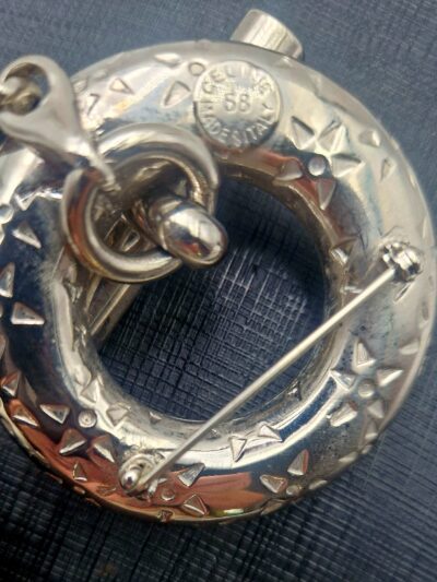 Broche Couture Céline Paris argenté