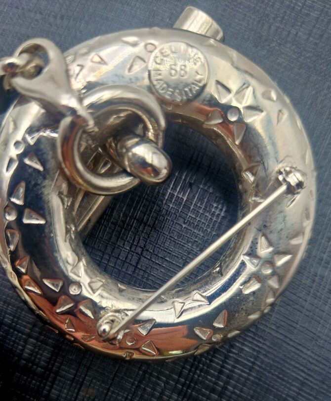 Broche Couture Céline Paris argenté