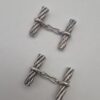 boutons de manchettes Hermès en argent par Gaetan de Percin