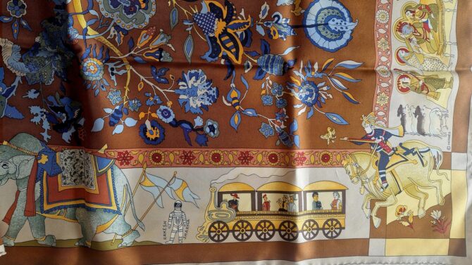 Carré Hermès  Fantaisies Indiennes  par Loïc Dubigeon – Édition spéciale de 1991 – Image 9
