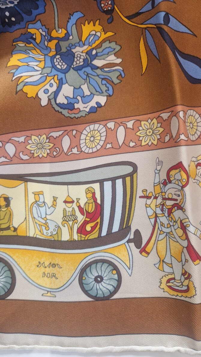 Carré Hermès  Fantaisies Indiennes  par Loïc Dubigeon – Édition spéciale de 1991 – Image 6
