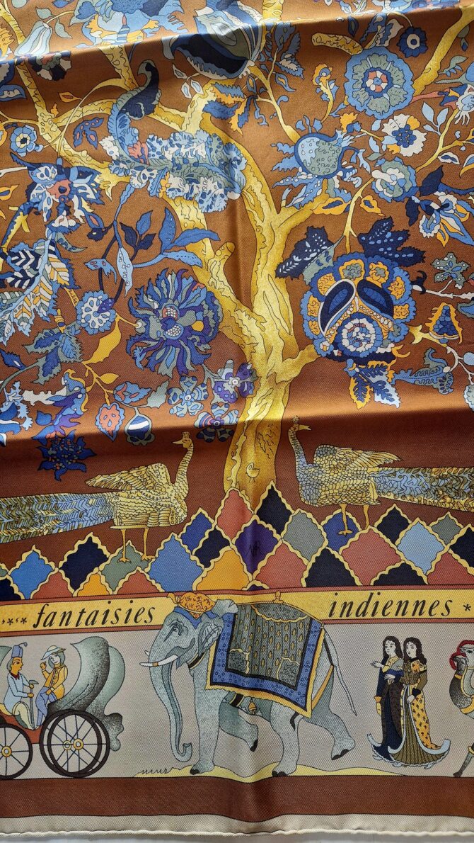 Carré Hermès  Fantaisies Indiennes  par Loïc Dubigeon – Édition spéciale de 1991 – Image 10
