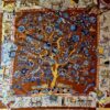 carré hermès fantaisies indiennes, on y voit au centre l'arbre l'arbre de vie