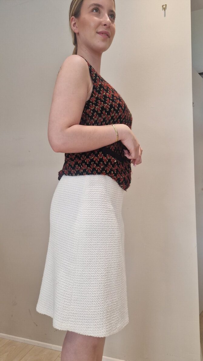 Gilet Chanel en tricot façon tweed -profil