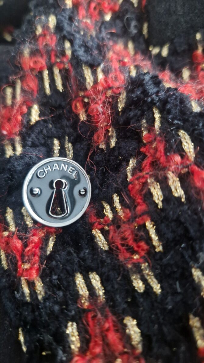 Gilet Chanel en tricot façon tweed – Image 3
