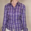 Chemise en soie Céline années 70 aux motifs de mors
