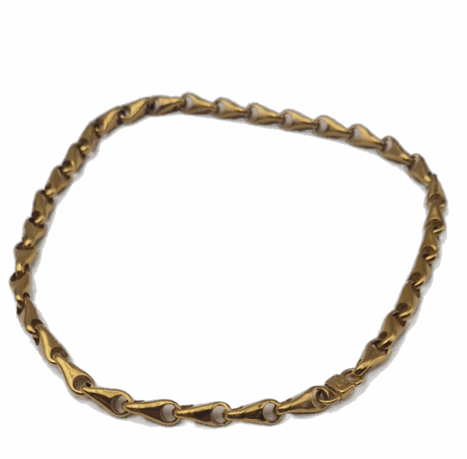 collier celine vintage en métal doré, longueur 58 cm-vue complète