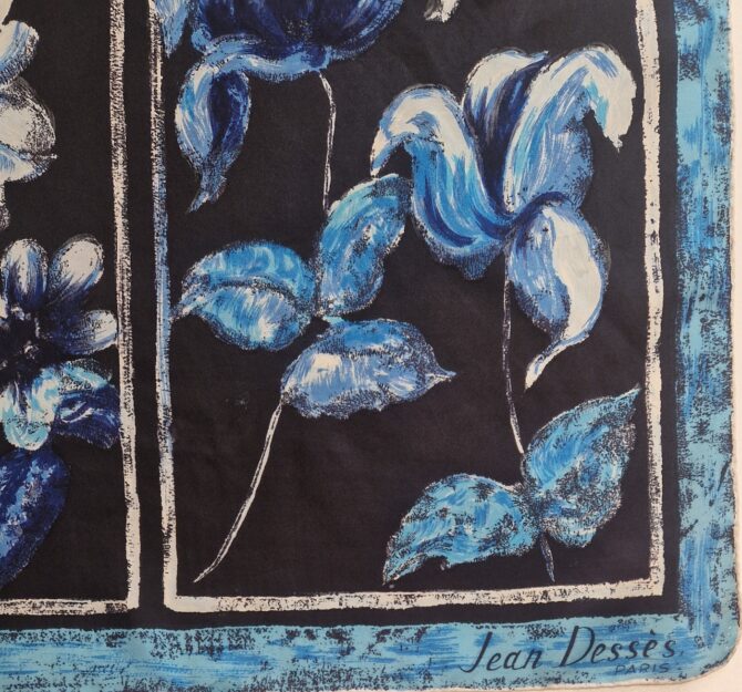 Foulard vintage en soie années 60 par Jean Dessès – Image 2