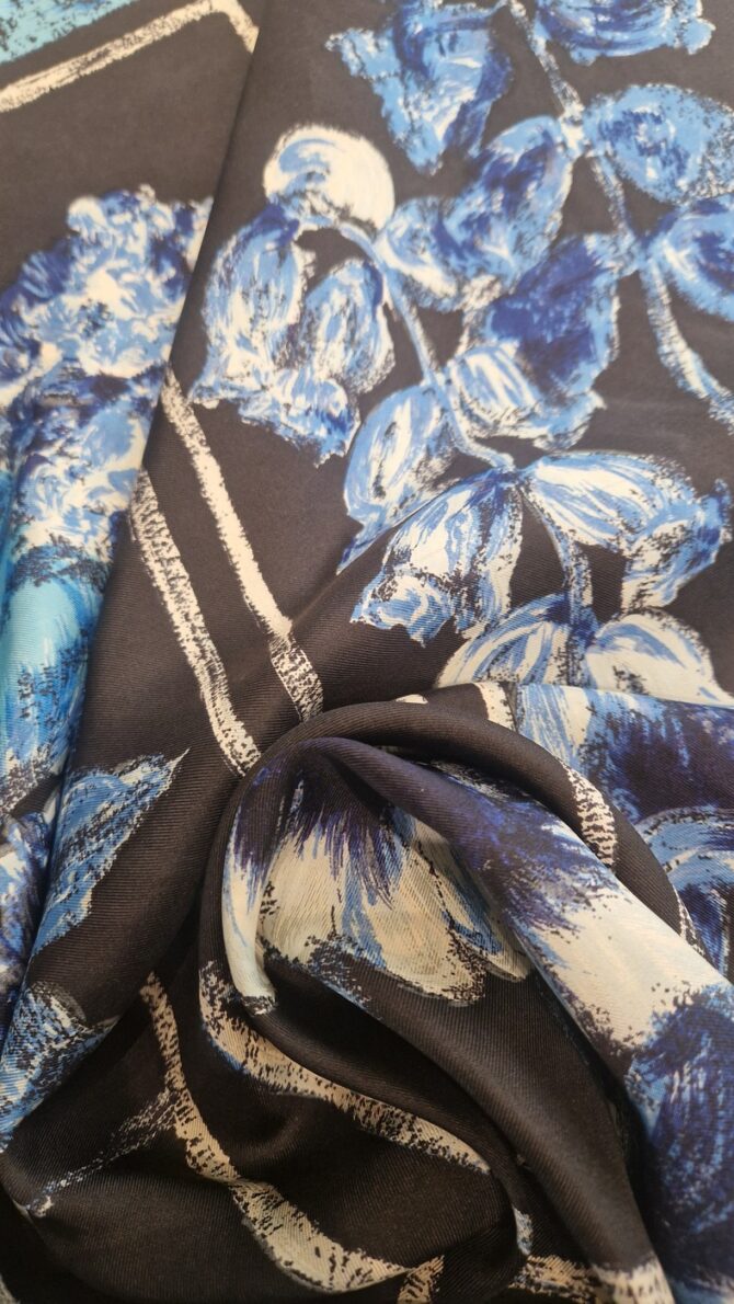 Foulard vintage en soie années 60 par Jean Dessès – Image 3